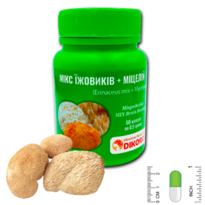 Мікродозинг MIX Brain Booster (мікс їжовиків + міцелій) в капсулах